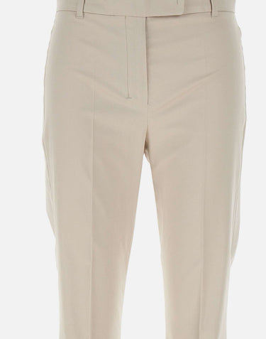 'S MAX MARA Pantaloni "Felice" in gabardina di cotone BEIGE Donna 