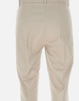 'S MAX MARA Pantaloni "Felice" in gabardina di cotone BEIGE Donna 
