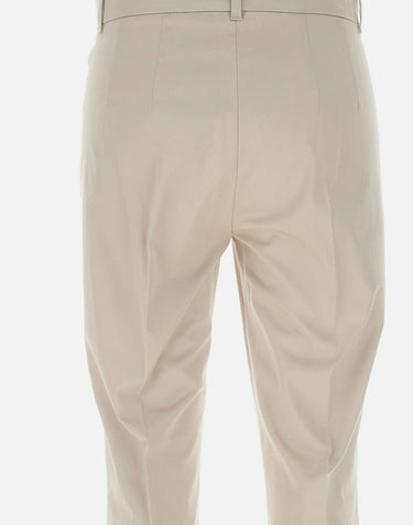 'S MAX MARA Pantaloni "Felice" in gabardina di cotone BEIGE Donna 
