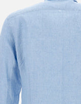 BARBA Camicia in  lino Light Blue Uomo 