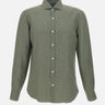 BARBA Camicia in  lino GREEN Uomo 
