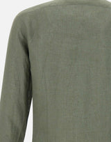 BARBA Camicia in  lino GREEN Uomo 