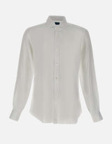 BARBA Camicia in  lino WHITE Uomo 