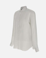 BARBA Camicia in  lino WHITE Uomo 