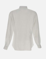 BARBA Camicia in  lino WHITE Uomo 