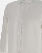BARBA Camicia in  lino WHITE Uomo 