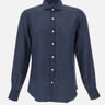 BARBA Camicia in  lino BLUE Uomo 