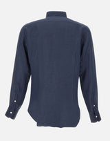BARBA Camicia in  lino BLUE Uomo 