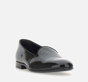 CARLO PIGNATELLI Mocassini cerimonia "Rugan" in vernice BLACK Uomo 