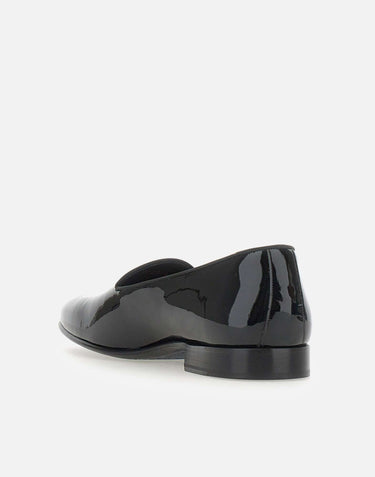 CARLO PIGNATELLI Mocassini cerimonia "Rugan" in vernice BLACK Uomo 