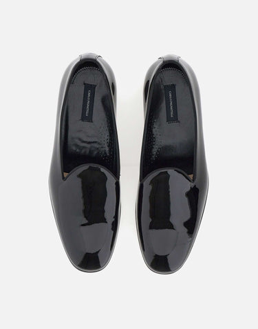 CARLO PIGNATELLI Mocassini cerimonia "Rugan" in vernice BLACK Uomo 