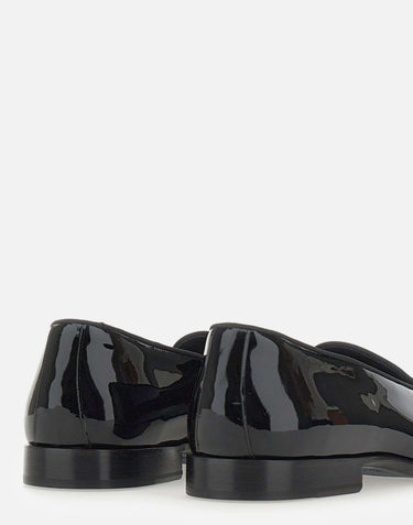 CARLO PIGNATELLI Mocassini cerimonia "Rugan" in vernice BLACK Uomo 