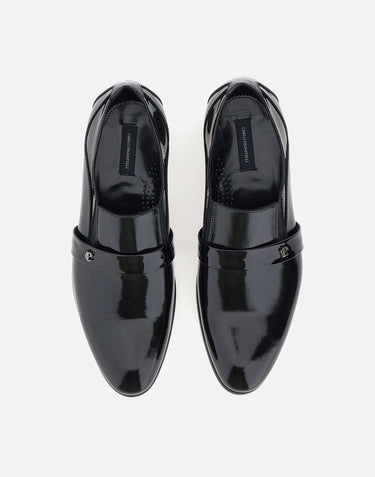 CARLO PIGNATELLI Mocassini cerimonia  "Flash" in vernice BLACK Uomo 