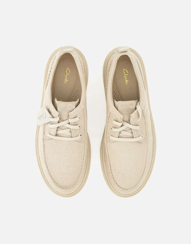 CLARKS Stringate "Polden Moc" BEIGE Uomo 