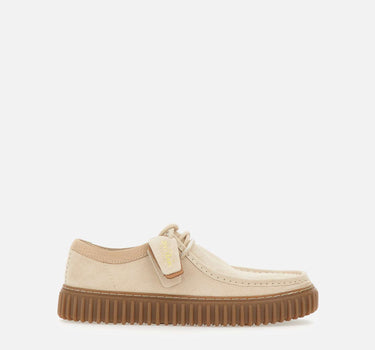 CLARKS Stringata "Torhill Lo" in camoscio BEIGE Uomo 