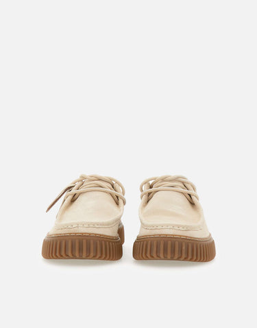 CLARKS Stringata "Torhill Lo" in camoscio BEIGE Uomo 