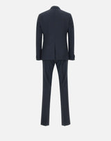 CORNELIANI Completo da cerimonia tre pezzi in fresco lana BLUE Uomo 