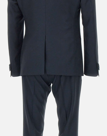 CORNELIANI Completo da cerimonia tre pezzi in fresco lana BLUE Uomo 