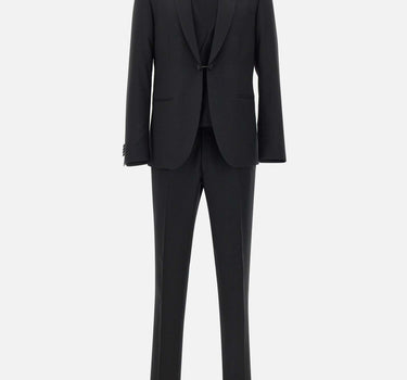 CORNELIANI Completo tre pezzi in  lana BLACK Uomo 