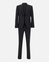 CORNELIANI Completo tre pezzi in  lana BLACK Uomo 