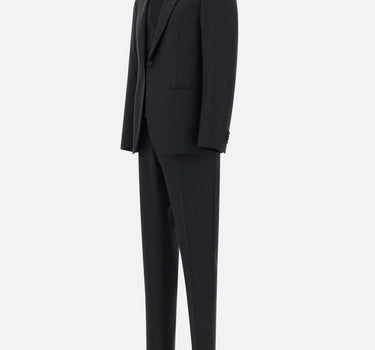 CORNELIANI Completo tre pezzi in  lana BLACK Uomo 