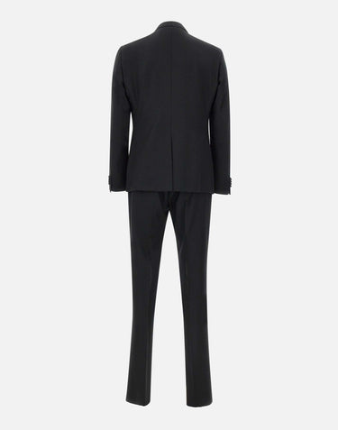 CORNELIANI Completo tre pezzi in  lana BLACK Uomo 