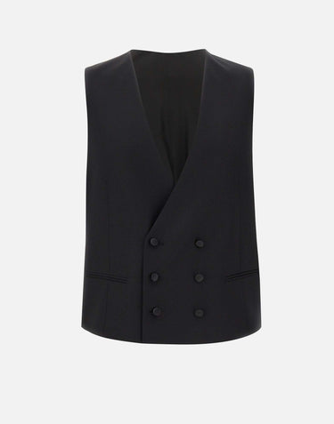 CORNELIANI Completo tre pezzi in  lana BLACK Uomo 
