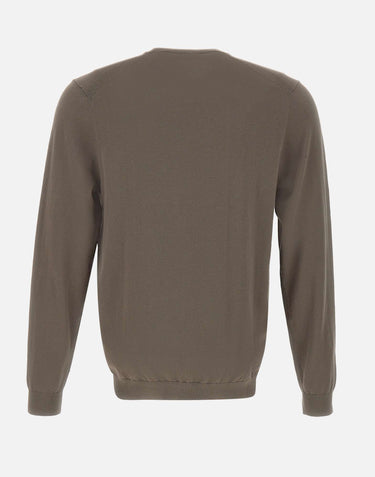 DIKTAT Maglia in cotone BROWN Uomo 