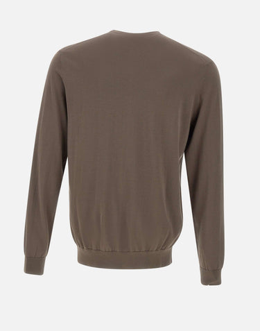 DIKTAT Maglia in cotone BROWN Uomo 