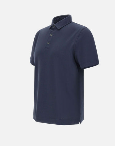 DIKTAT Polo in modal e cotone BLUE Uomo 