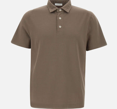 DIKTAT Polo in modal e cotone BROWN Uomo 