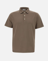 DIKTAT Polo in modal e cotone BROWN Uomo 