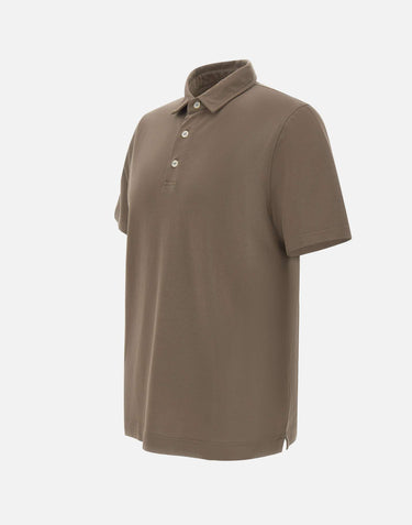 DIKTAT Polo in modal e cotone BROWN Uomo 