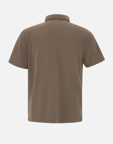 DIKTAT Polo in modal e cotone BROWN Uomo 
