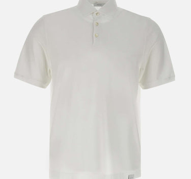 DIKTAT Polo in crepe di cotone WHITE Uomo 