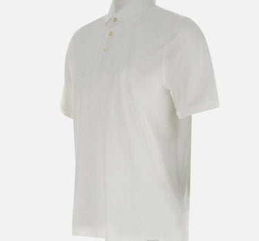 DIKTAT Polo in crepe di cotone WHITE Uomo 