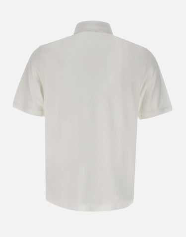DIKTAT Polo in crepe di cotone WHITE Uomo 