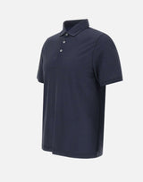 DIKTAT Polo in crepe di cotone BLUE Uomo 