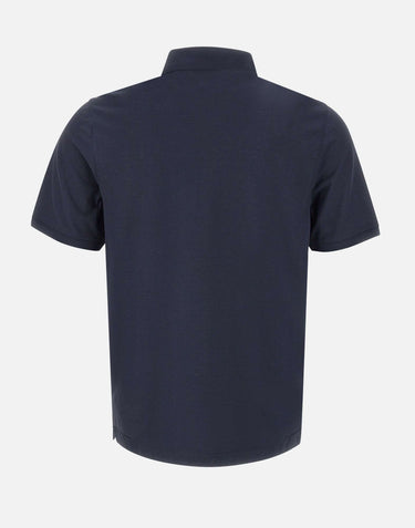 DIKTAT Polo in crepe di cotone BLUE Uomo 