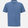 DIKTAT Polo in crepe di cotone BLUE Uomo 