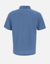 DIKTAT Polo in crepe di cotone BLUE Uomo 