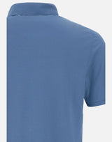DIKTAT Polo in crepe di cotone BLUE Uomo 