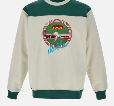 DROLE DE MONSIEUR "Le sweatshirt tennis" WHITE Uomo 