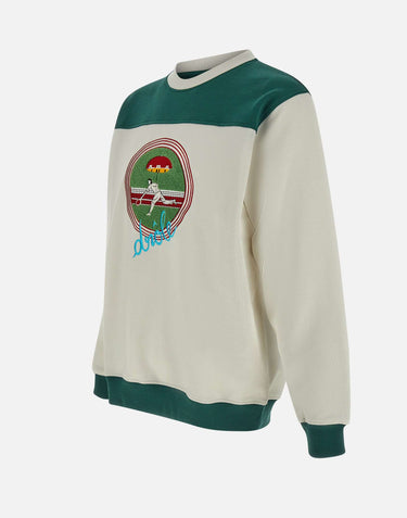 DROLE DE MONSIEUR "Le sweatshirt tennis" WHITE Uomo 