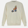 DROLE DE MONSIEUR Felpa "Golfeur" in cotone WHITE Uomo 