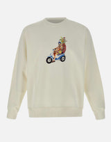 DROLE DE MONSIEUR Felpa "Golfeur" in cotone WHITE Uomo 