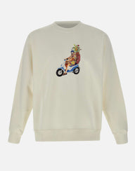DROLE DE MONSIEUR Felpa "Golfeur" in cotone WHITE Uomo 