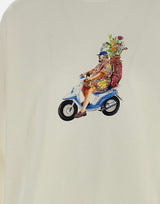 DROLE DE MONSIEUR Felpa "Golfeur" in cotone WHITE Uomo 