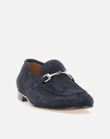 DUCA DEGLI ABRUZZI Mocassini "Vasco" in pelle scamosciata BLUE Uomo 