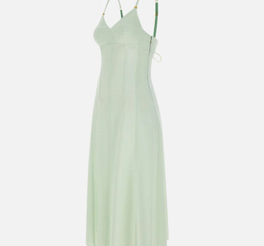 Abito in crêpe leggero con lacci criss-cross AB74852E2 124 ELISABETTA FRANCHI 